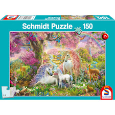 Pussel Blommor och unicorn 150 bitar, Schmidt