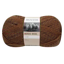 Novita Nordic Wool Flow Garn 100 g grå-brun 042