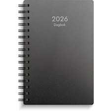 Kalender 2026 Dagbok Svart PP-plast Burde