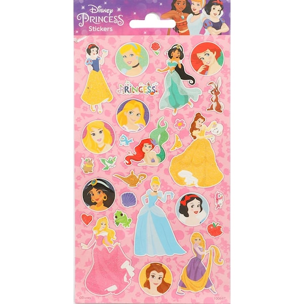 Klistermerker Disney Prinsesser Glitter 1 ark