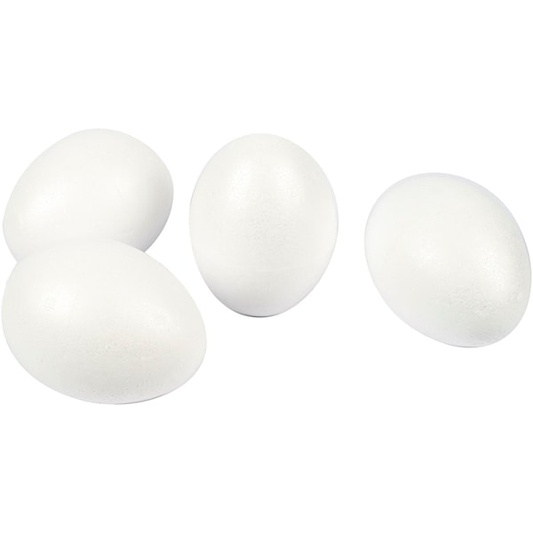 Frigolitägg, H: 10 cm, 25 st., vit