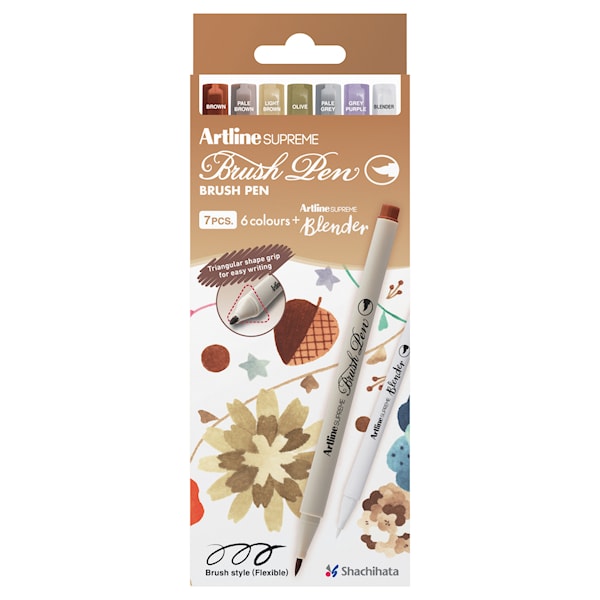 Brushpen Artline Supreme Earth 7-p