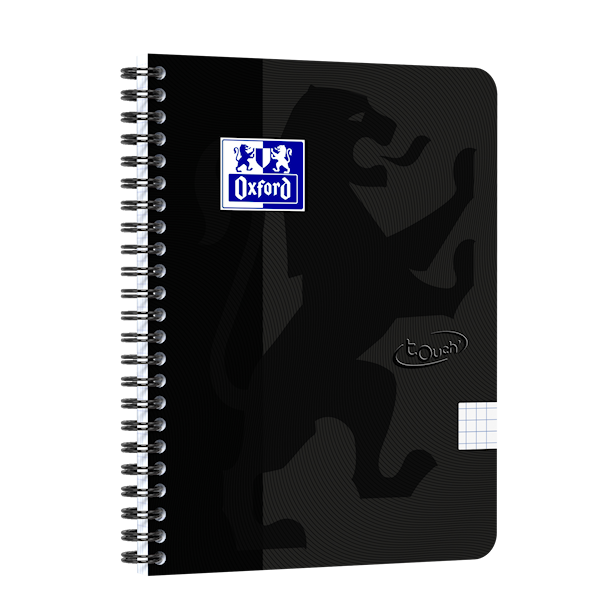Notatbok Soft Touch A5+ Ruter Svart Oxford
