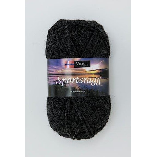 Viking of Norway Sportsragg Garn Ullmix 50g Koksgrå 517