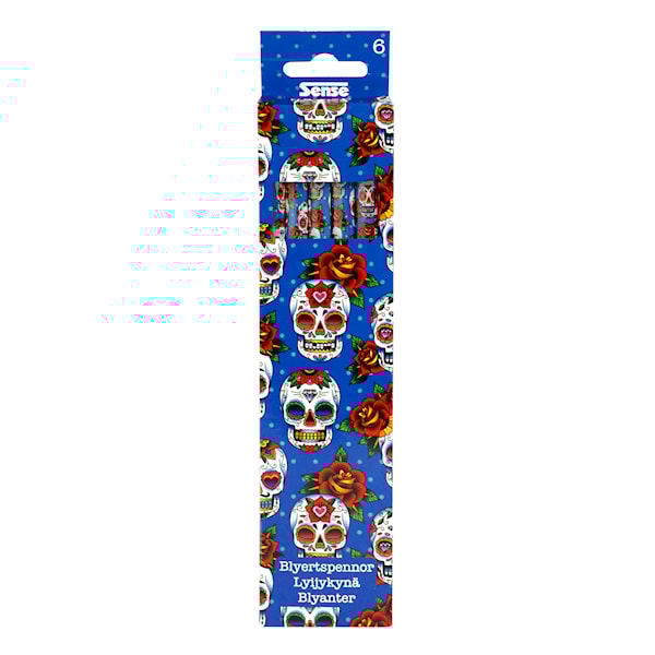 Mexican Skull blyanter Sense 6 stk.
