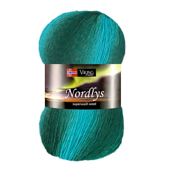 Nordlys Garn Ullmix 100 g Multi turkis 937 Viking Garn