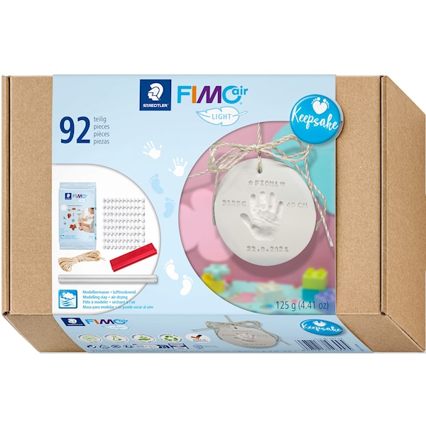 Staedtler FIMOair Keepsake, Modelleringsleire, Hvit, Voksen, 92 stykker, 125 g, Boks