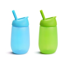 Munchkin Sugrörsmugg Simple Clean 300ml, 2-p Blå/Grön