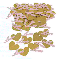 Konfetti Love Rosa/Guld