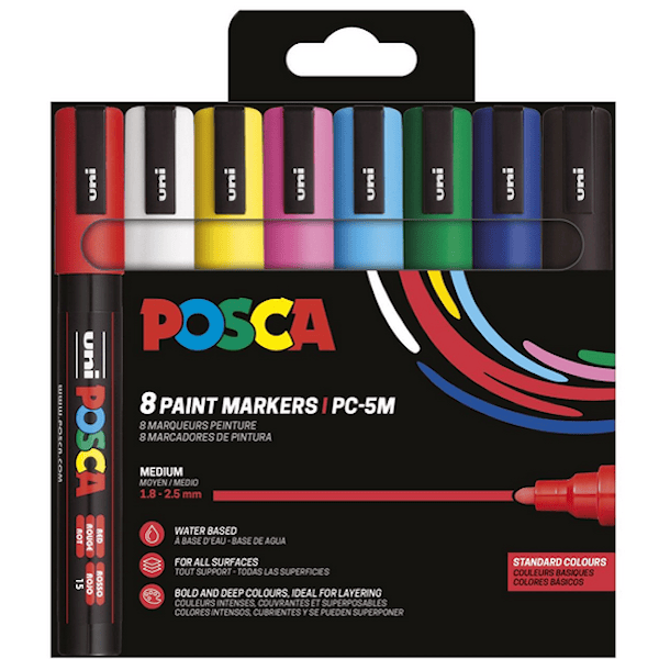 Posca Marker PC-5M Set 8-p Basf&auml;rger