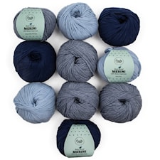 Color Pack Adlibris Merini Garn 50g Baby Blue Mix 10-pack