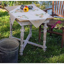 Broderikit Duk Räknade Korsstygn Botanical Leaves 80 x 80 cm Vervaco