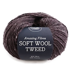 Adlibris, Soft Wool Tweed, 50 g, Dark Violet A468