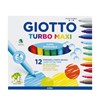 Tuschpennor Maxi 12-p vattenbaserade, Giotto Turbo Maxi