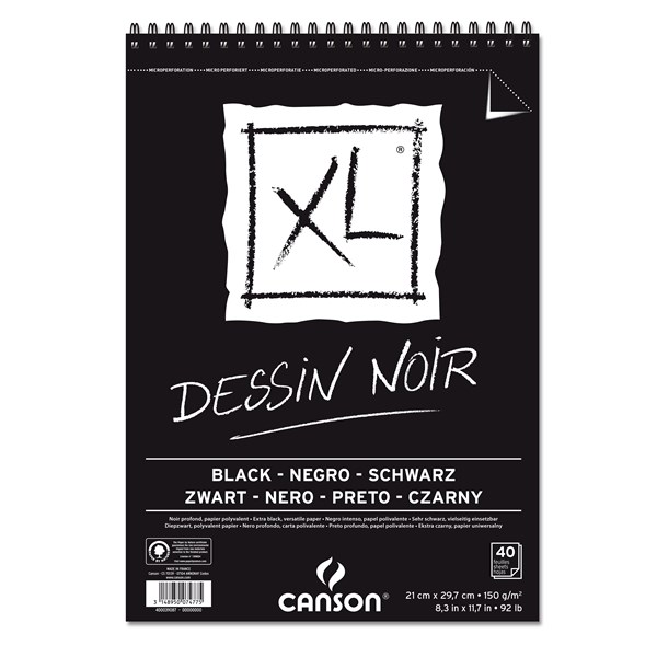 Canson XL Dessin Noir 40 ark 150 gr A4