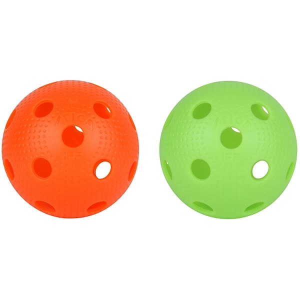 Innebandyboll EXS Stiga 2-pack gul grön - sportleksaker Innebandyboll EXS Stiga 2-pack gul grön - sportleksaker