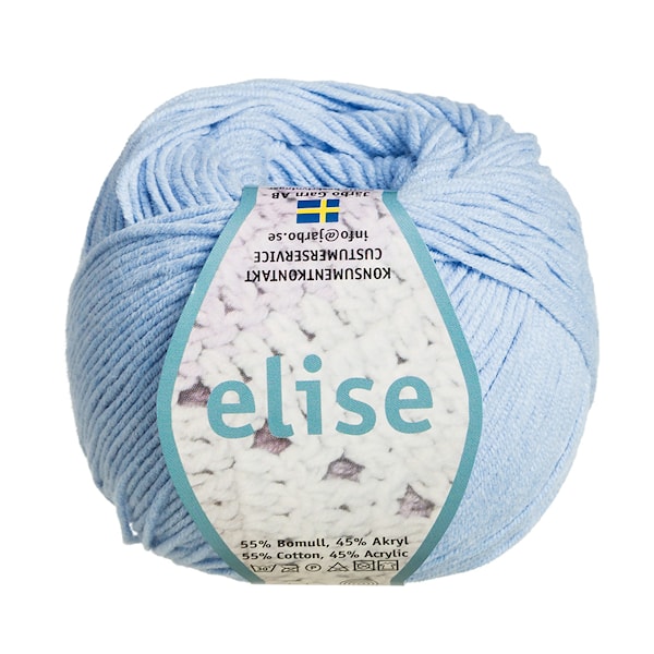 Elise Garn Bomullsmix 50g Ljusblå (69215)