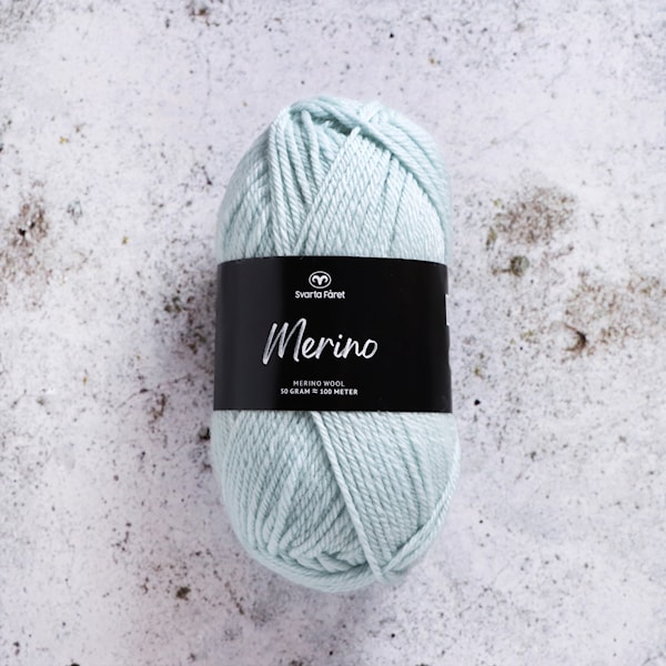 Merino 50g Hint of Mint (08) Svarta Fåret