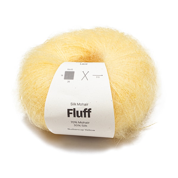 Mohair Silk Fluff 25 gr Buttercup yellow A786 Adlibris