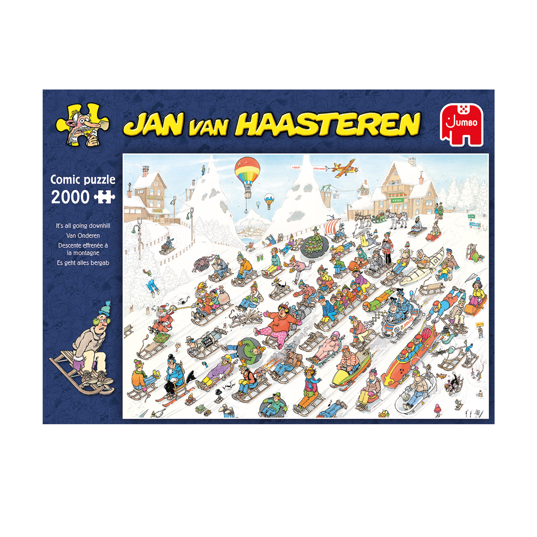 Jan Van Haasteren It´s All Going Downhill Pussel 2000 Bitar, Jumbo ...