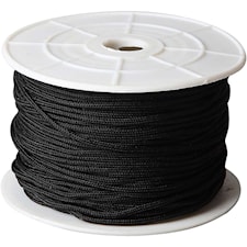 Makrameenyöri, 2 mm, 50 m, musta