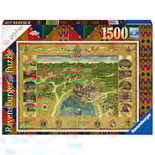 Hogwarts Map Harry Potter Pussel 1500 bitar Ravensburger