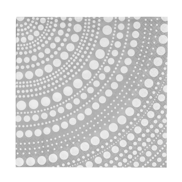 Servietter, Kastehelmi, 20-pack, 33 x 33 cm, Lysegrå, Iittala