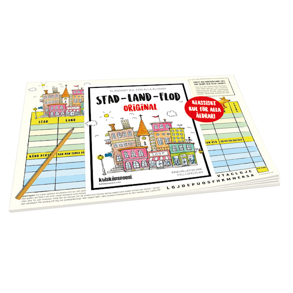 Stad, land, flod Spelblock (SE)