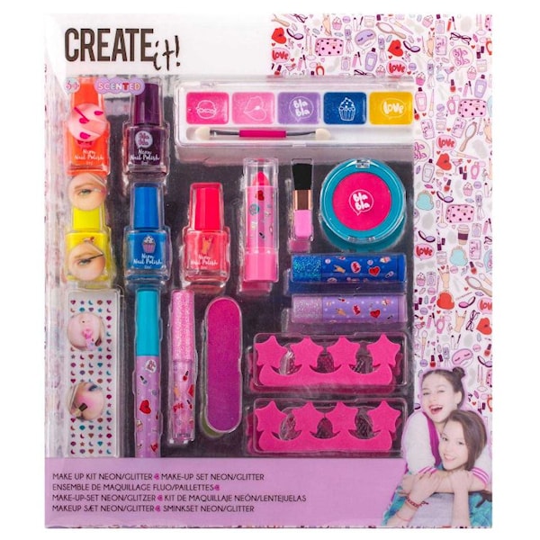 Create it! Sminke sett Neon/Glitter 17 Deler
