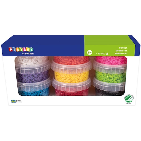 Strykeperler stort sett til perleplater 10.000-pakning Playbox