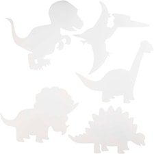 Dinosaurier av Kartong 24-25x15-22 cm Vit 16 st