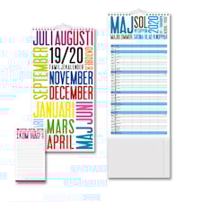 Väggkalender 19-20 Burde Familjekalender TrendArt