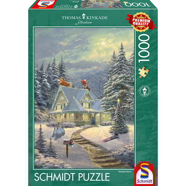 On Christmas Eve Thomas Kinkade Puslespill 1000 brikker Schmidt