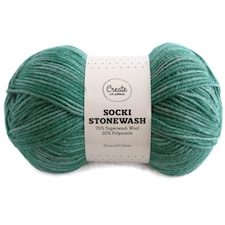Socki Stonewash 100 g Emerald Green B137 Adlibris