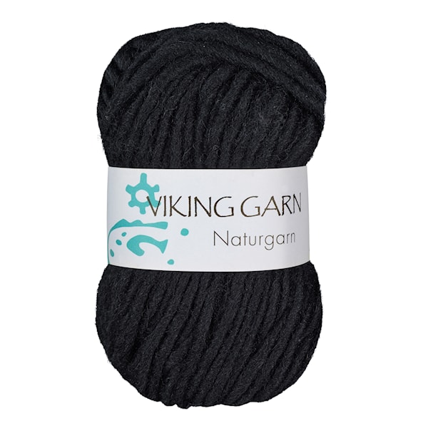 Naturgarn 50 g Svart 603 Viking Garn