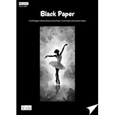 Piirustuspaperi A4 Musta paperi 160g 30 arkkia Sense