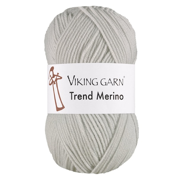 Trend Merino 50 g Ljus gråblå 421 Viking Garn