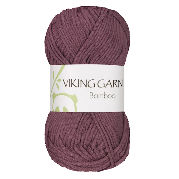 Bamboo 50 g Mørk lilla 668 Viking Garn