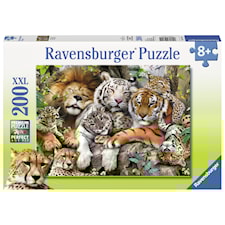 Stora sovande kattdjur Pussel 200 bitar Ravensburger