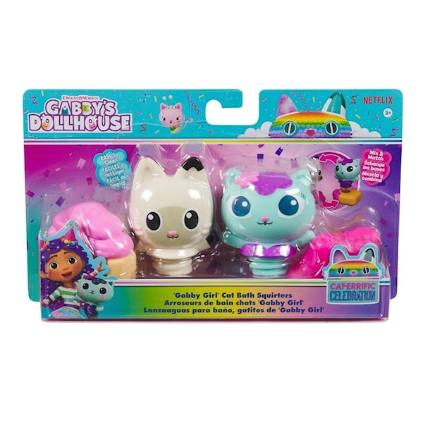 Gabby's Dollhouse Bath Toys Squirters 2-pakning