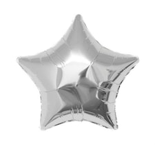 Folieballong, Stjerne, 36 cm, Sølv, Rico Design