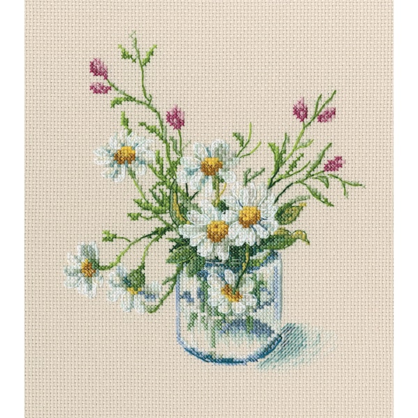 Broderikit sommar bukett 17x17,5 cm RTO