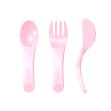 Twistshake Learn Cutlery 6+m Pastel Pink