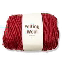 Felting Wool 100 g Red A120 Adlibris