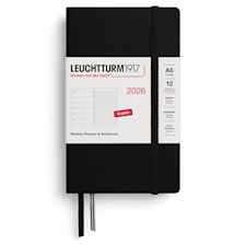 Weekly Planner & Notebook 2026 A6 Black Leuchtturm1917