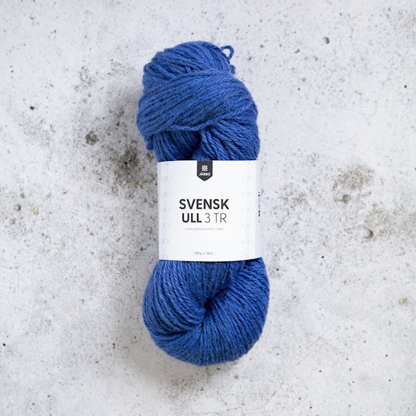 Svensk Ull 3 tr 100 g Swedish Flagg Blue (59023) Järbo