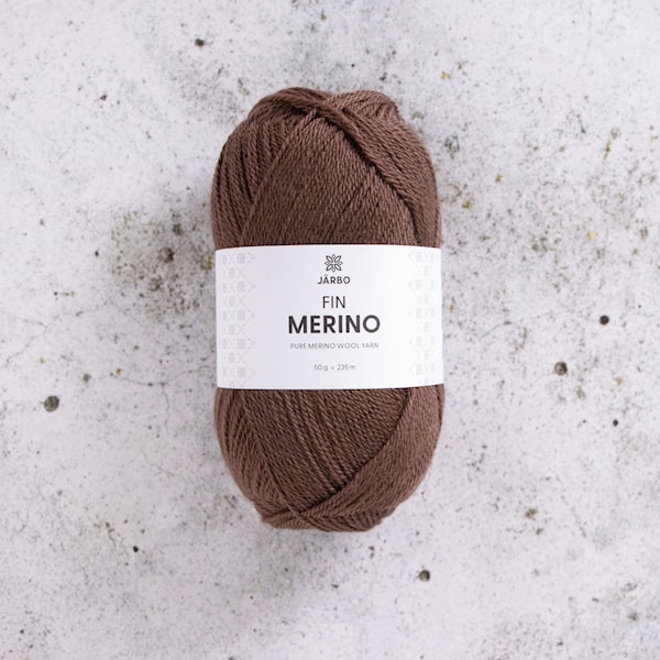 Fin Merino 50g Brown Wood (22) Järbo