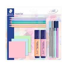 Skrivset Pastell Pennor, Överstrykningspennor + Sticky Notes