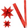 Stjernestrimler, L: 44+78 cm, dia. 6,5+11,5 cm, B: 15+25 mm, rød, 32 strimler/ 1 pk.