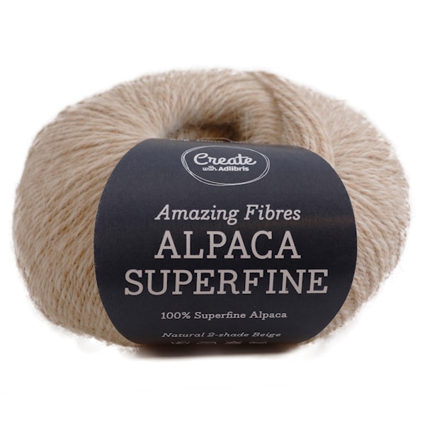 Adlibris Alpaca Superfine 50g Natural 2-shade Beige A204